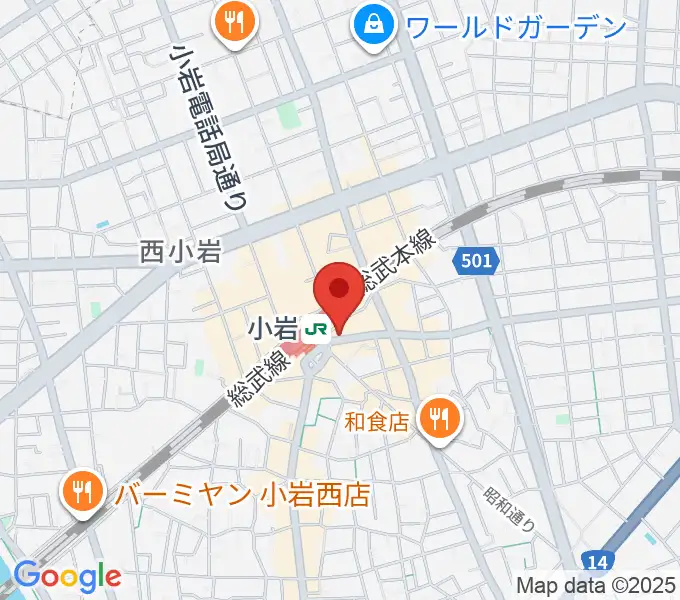 小岩ジョニーエンジェルの地図