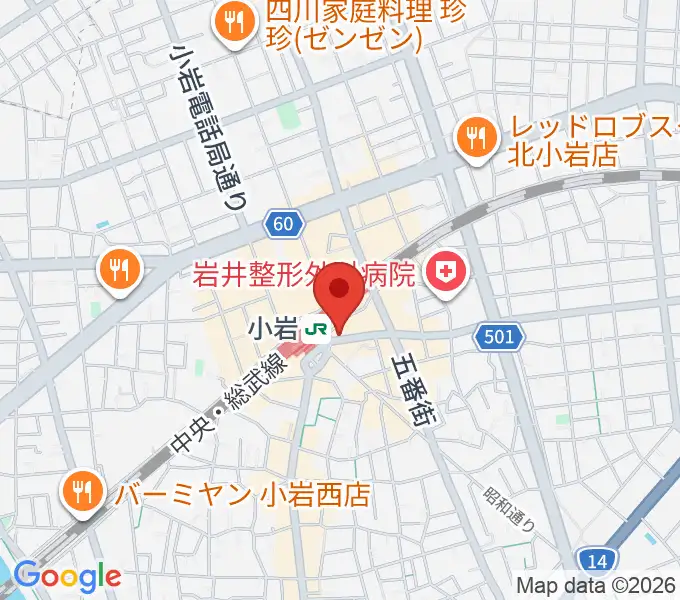 小岩ジョニーエンジェルの地図