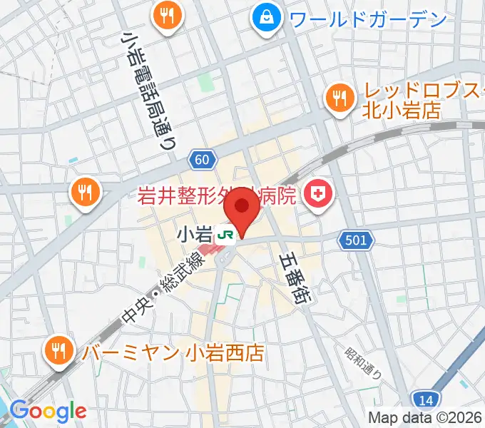 小岩ジョニーエンジェルの地図