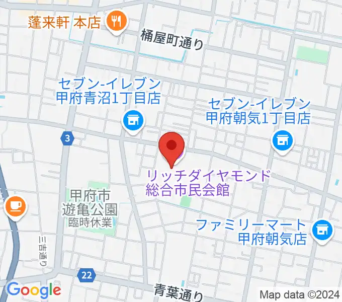 リッチダイヤモンド総合市民会館の地図