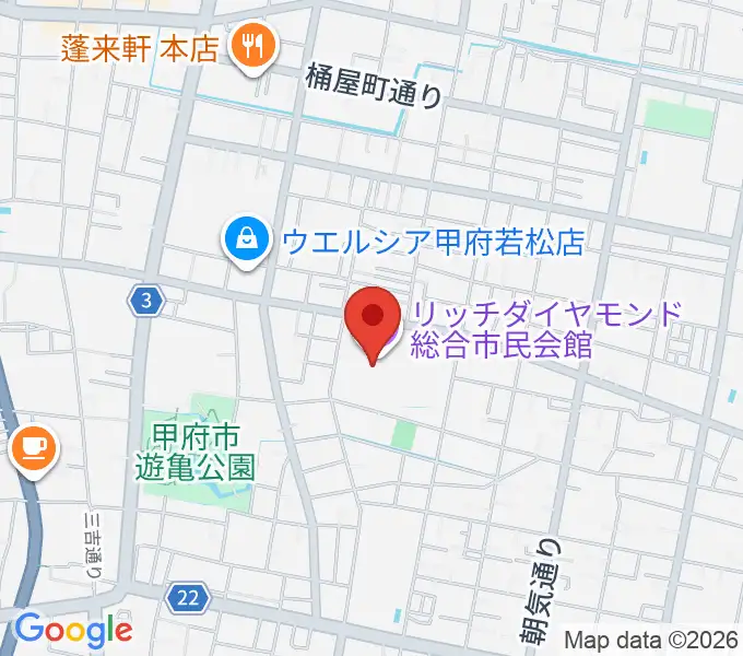 リッチダイヤモンド総合市民会館の地図