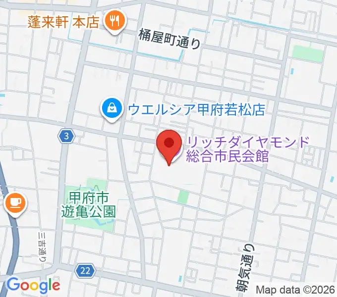 リッチダイヤモンド総合市民会館の地図