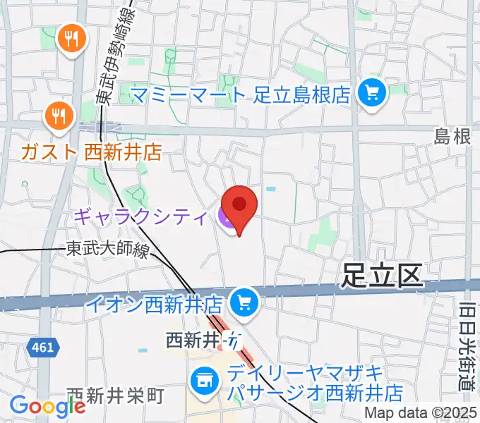 西新井文化ホール（ギャラクホール）の地図