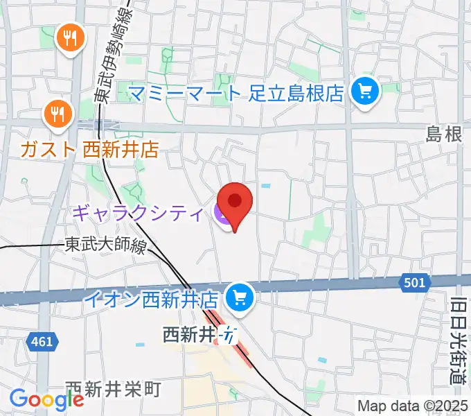 西新井文化ホール（ギャラクホール）の地図