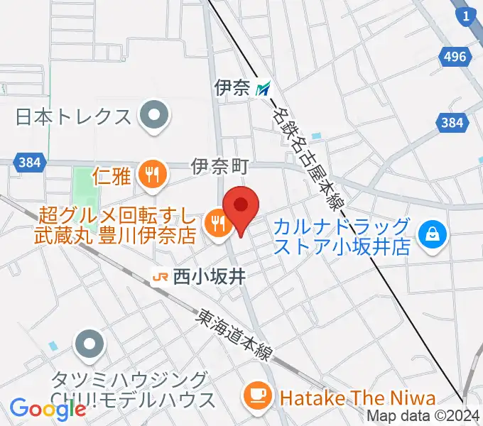 豊川市小坂井文化会館フロイデンホールの地図