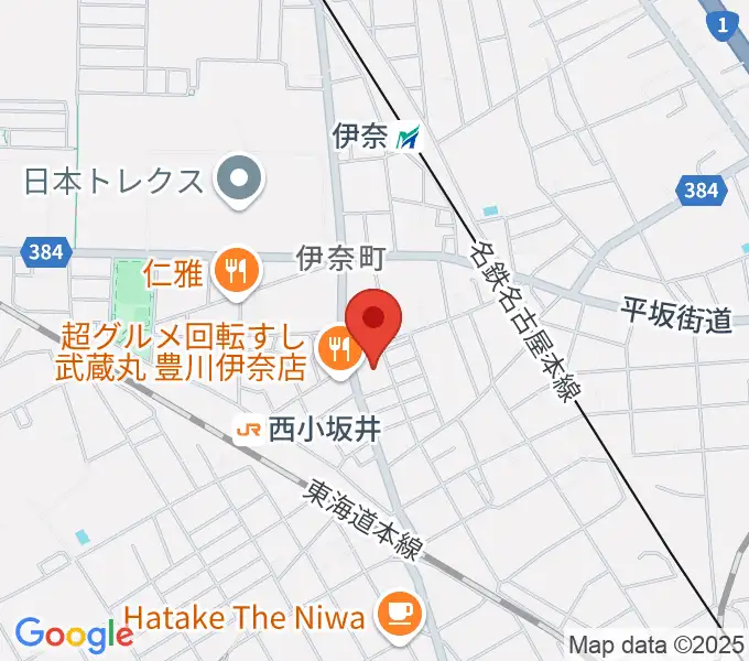 豊川市小坂井文化会館フロイデンホールの地図