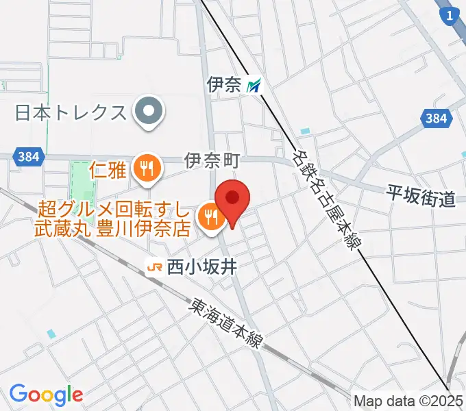 豊川市小坂井文化会館フロイデンホールの地図