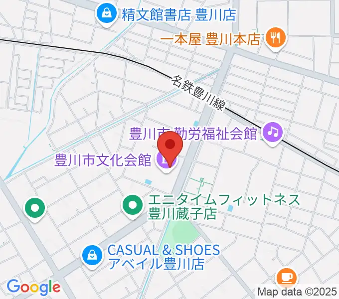 豊川市文化会館の地図