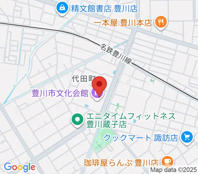 豊川市文化会館の地図
