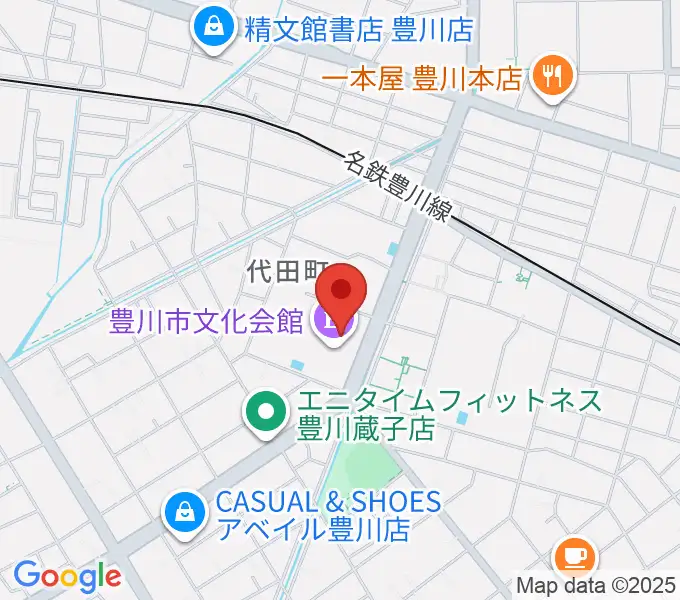豊川市文化会館の地図