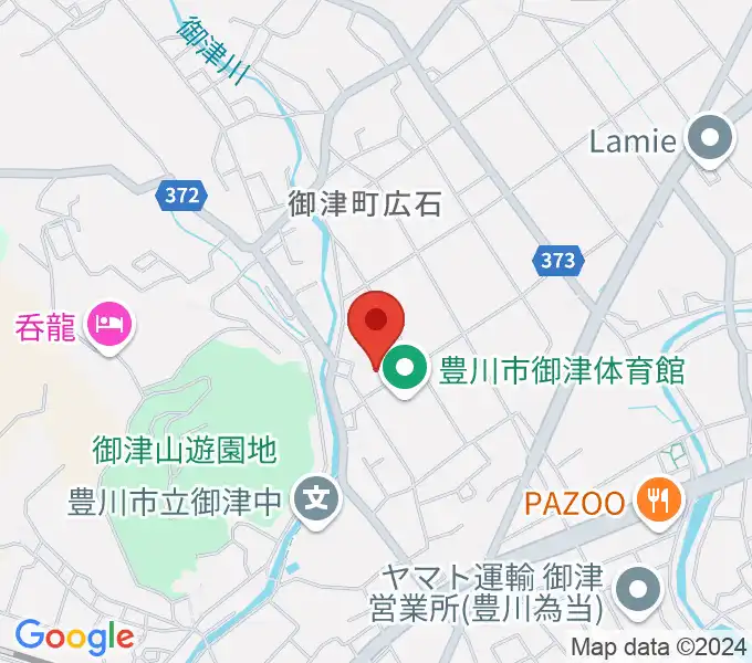 豊川市御津文化会館 ハートフルホールの地図