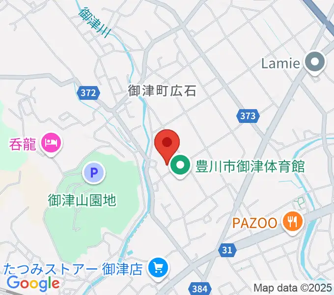 豊川市御津文化会館 ハートフルホールの地図