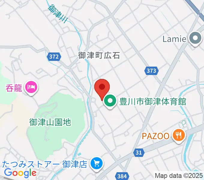 豊川市御津文化会館 ハートフルホールの地図