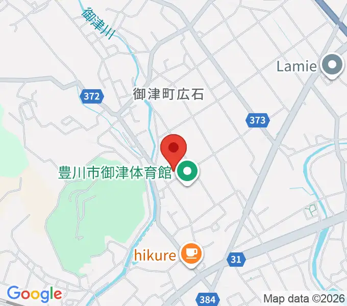 豊川市御津文化会館 ハートフルホールの地図