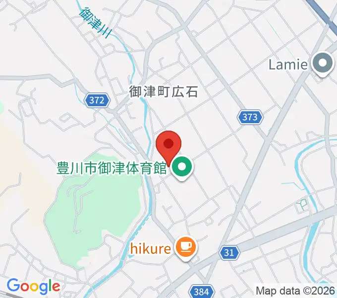 豊川市御津文化会館 ハートフルホールの地図