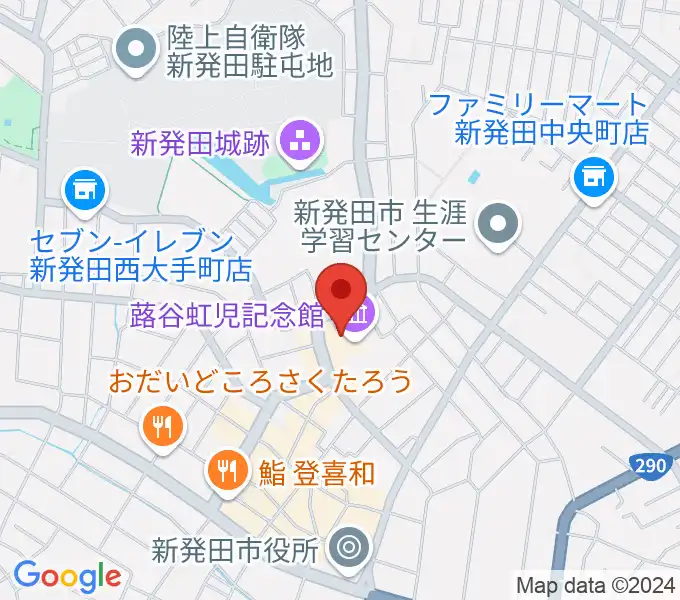 新発田市民文化会館の地図