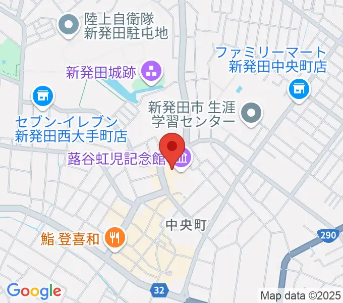 新発田市民文化会館の地図