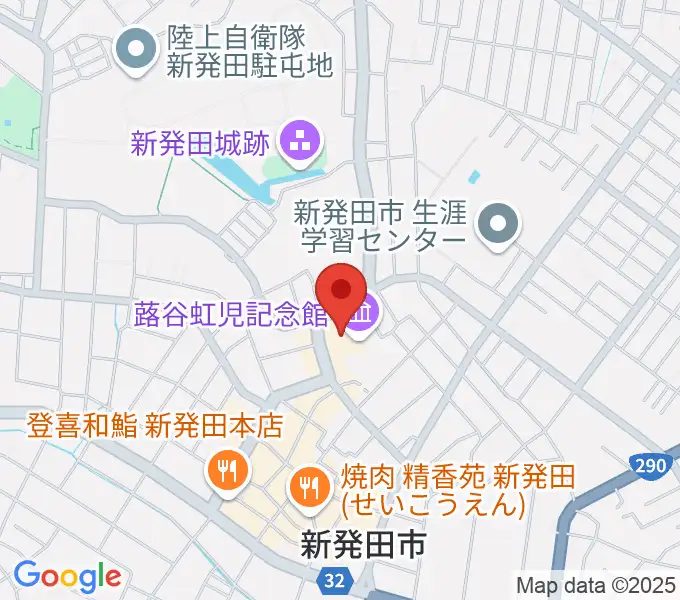 新発田市民文化会館の地図