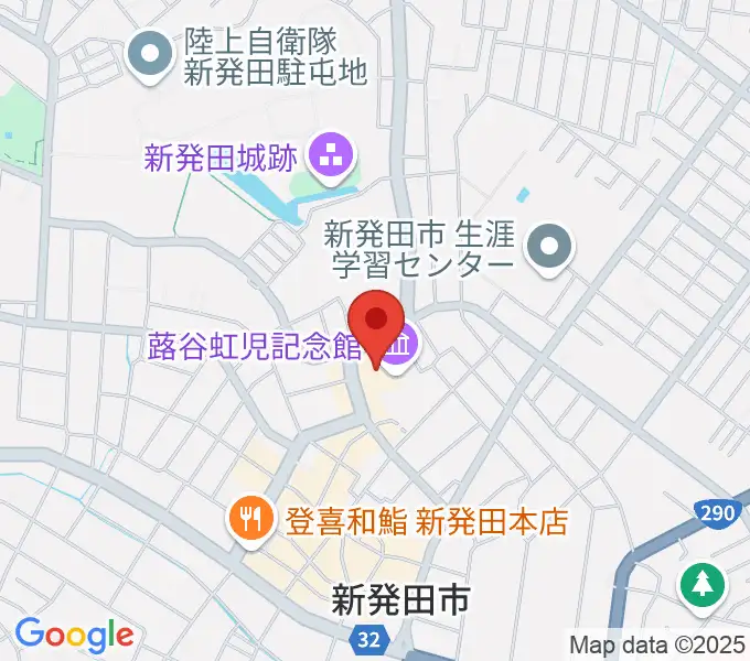 新発田市民文化会館の地図