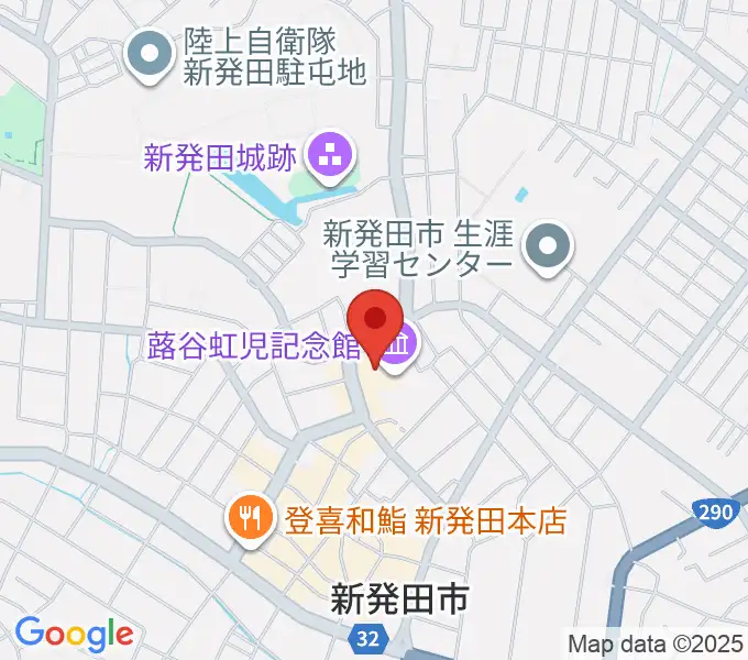新発田市民文化会館の地図