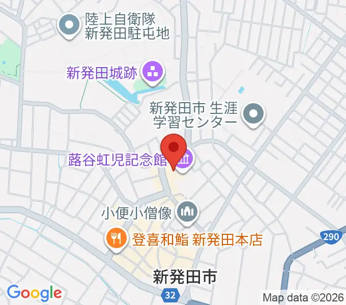 新発田市民文化会館の地図
