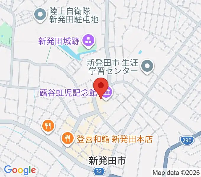 新発田市民文化会館の地図