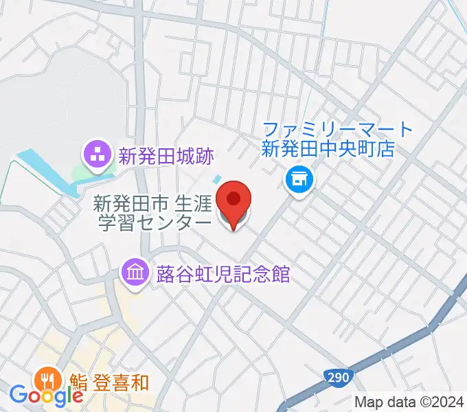 新発田市生涯学習センターの地図