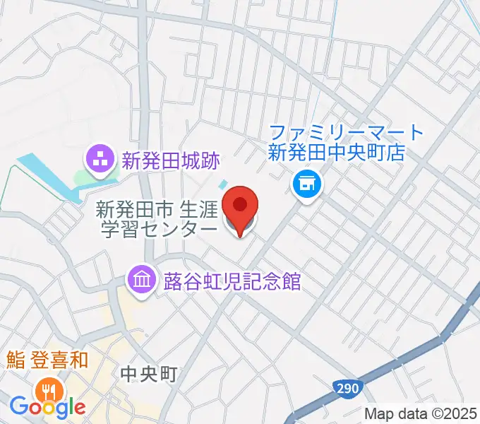 新発田市生涯学習センターの地図