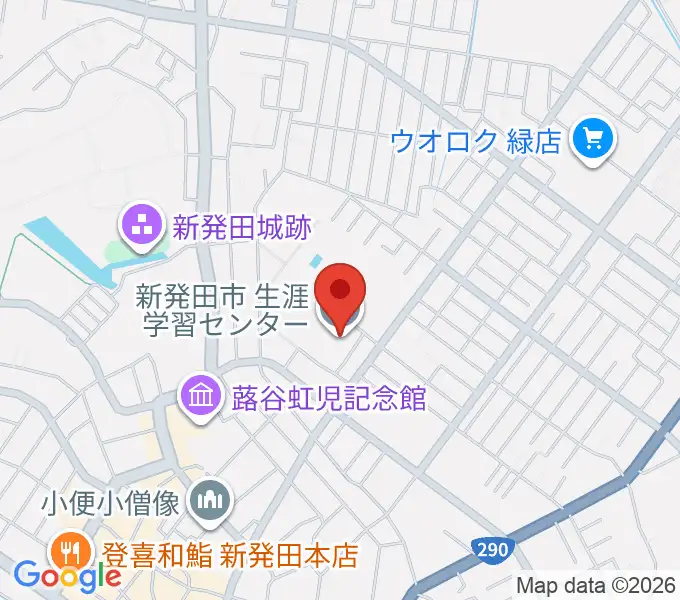 新発田市生涯学習センターの地図