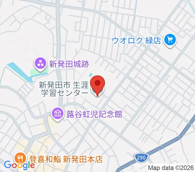 新発田市生涯学習センターの地図
