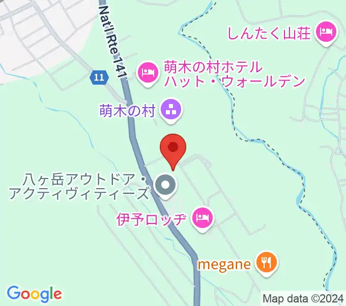 萌木の村オルゴール館ホール・オブ・ホールズの地図