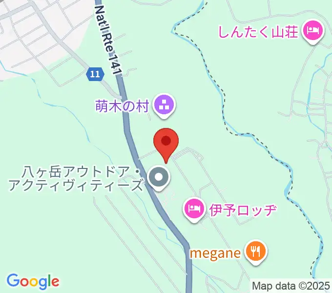 萌木の村オルゴール館ホール・オブ・ホールズの地図