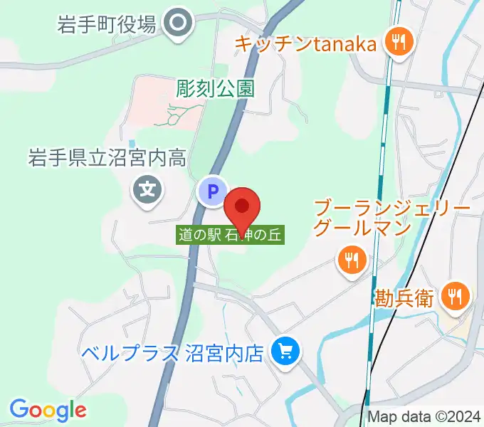 石神の丘美術館の地図