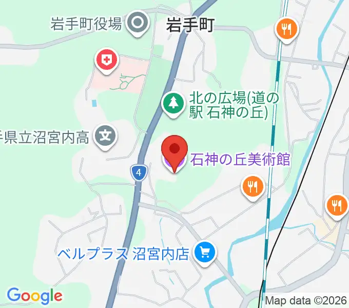 石神の丘美術館の地図