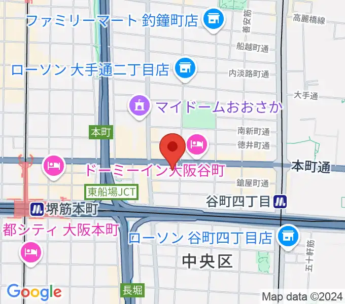 ムジークシューレ大阪の地図