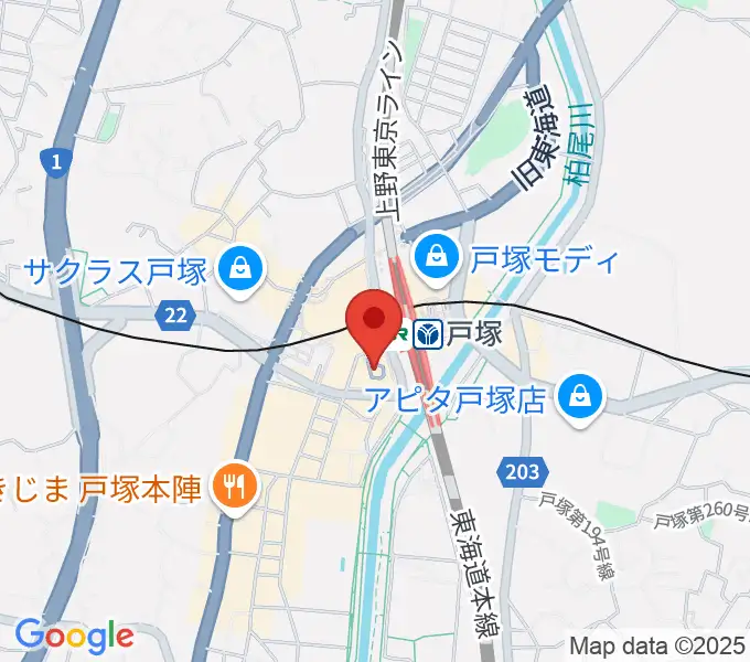 戸塚区民文化センターさくらプラザの地図