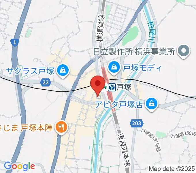 戸塚区民文化センターさくらプラザの地図
