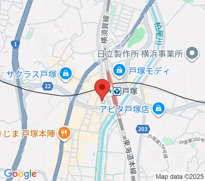 戸塚区民文化センターさくらプラザの地図