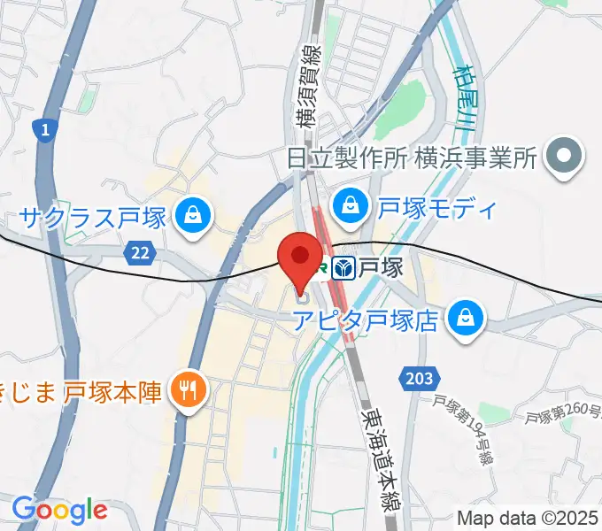 戸塚区民文化センターさくらプラザの地図