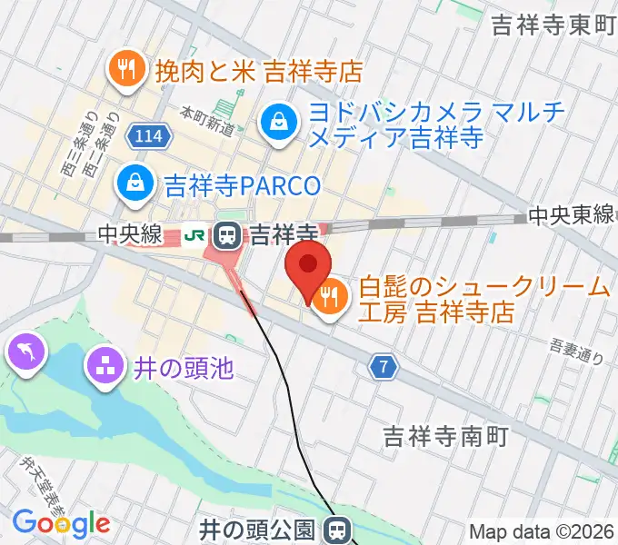 吉祥寺MANDA-LA2の地図