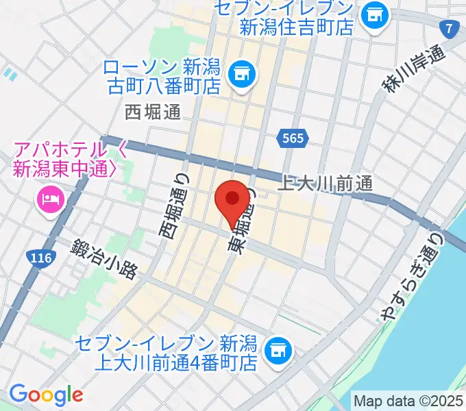 新潟古町えんとつシアターの地図