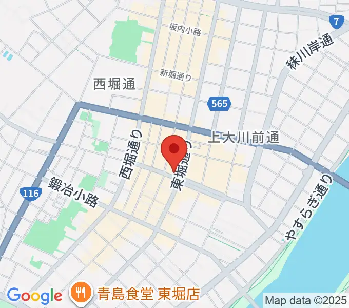 新潟古町えんとつシアターの地図