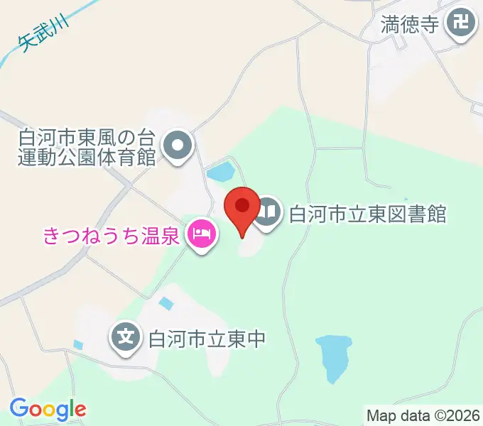 白河市東文化センターの地図