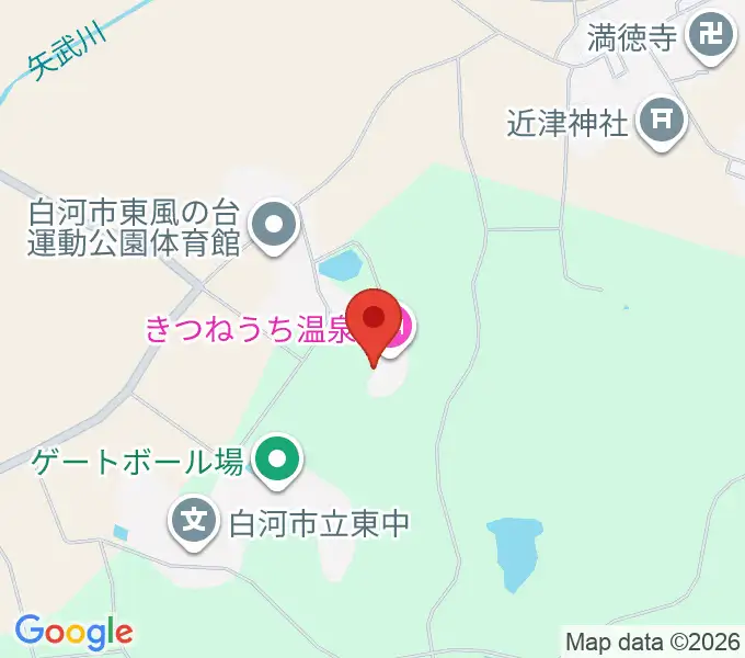 白河市東文化センターの地図