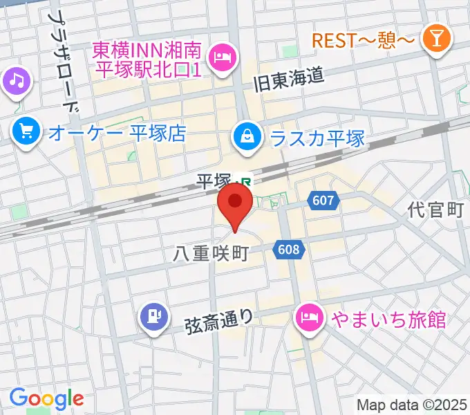 平塚Bar Wood Shopの地図