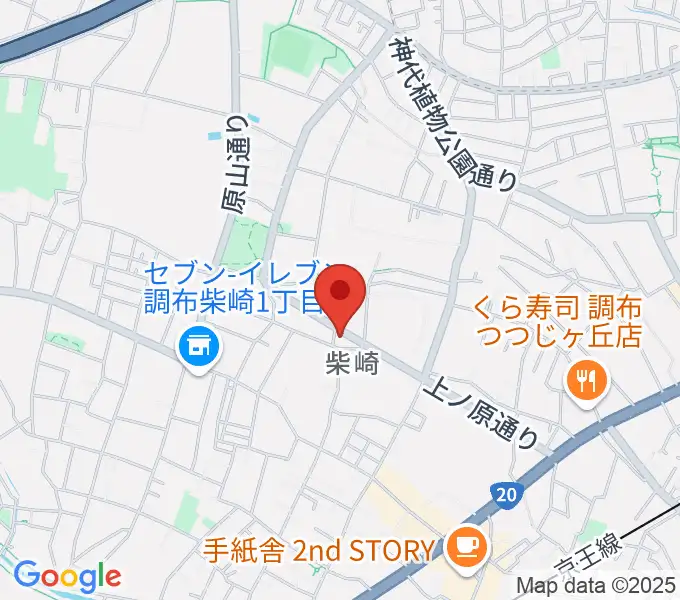 ユリミュージックキャンパス調布柴崎教室の地図