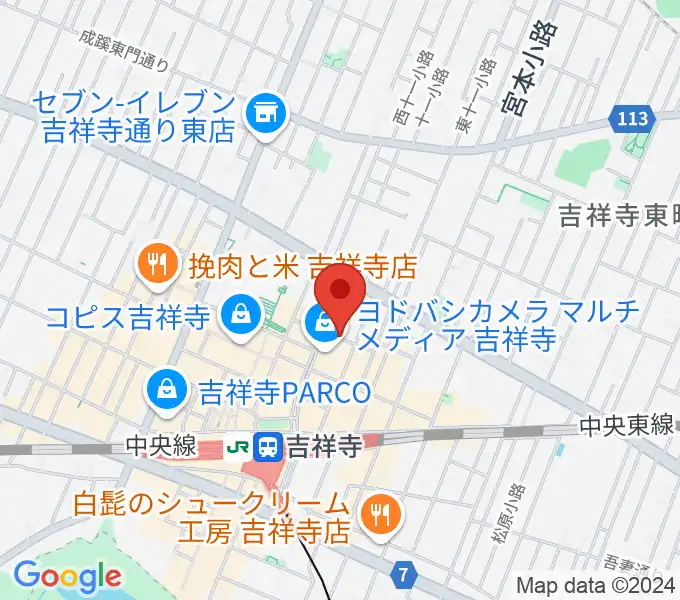 吉祥寺スターパインズカフェの地図