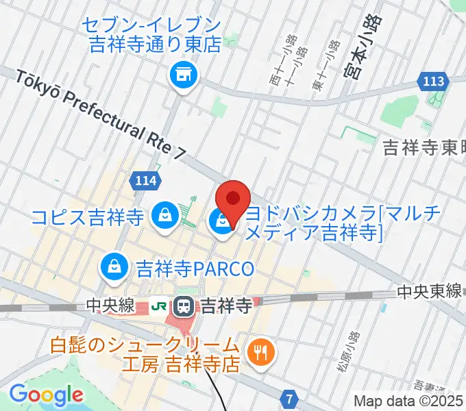 吉祥寺スターパインズカフェの地図