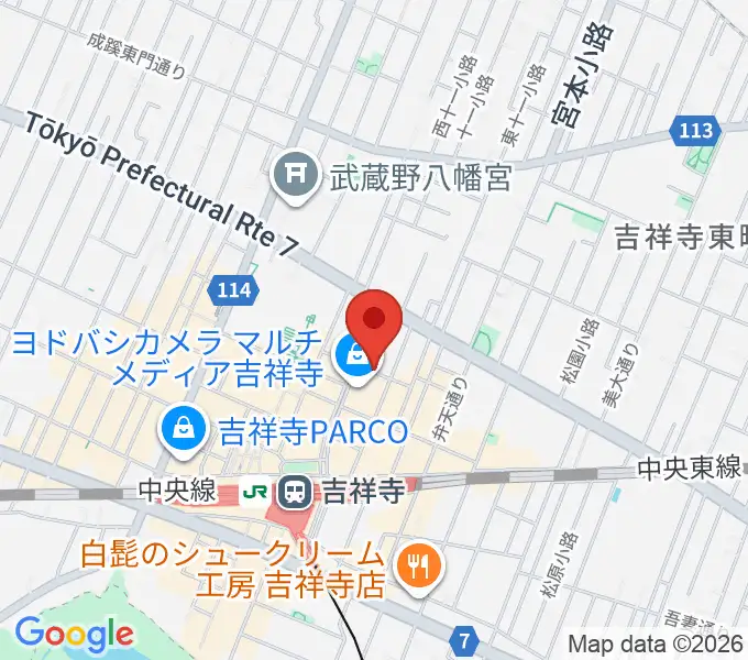 吉祥寺スターパインズカフェの地図