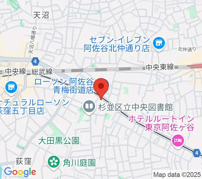 荻窪 かふぇ＆ほーる with遊の地図